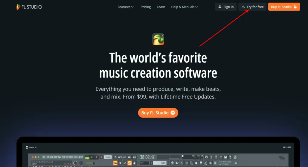 Download FL Studio free trial version