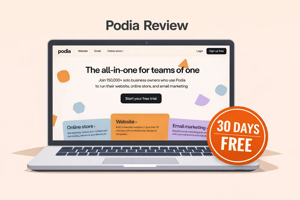 Podia Review feature banner