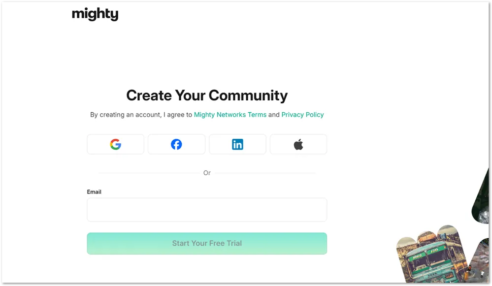 Mighty Networks free trial signup