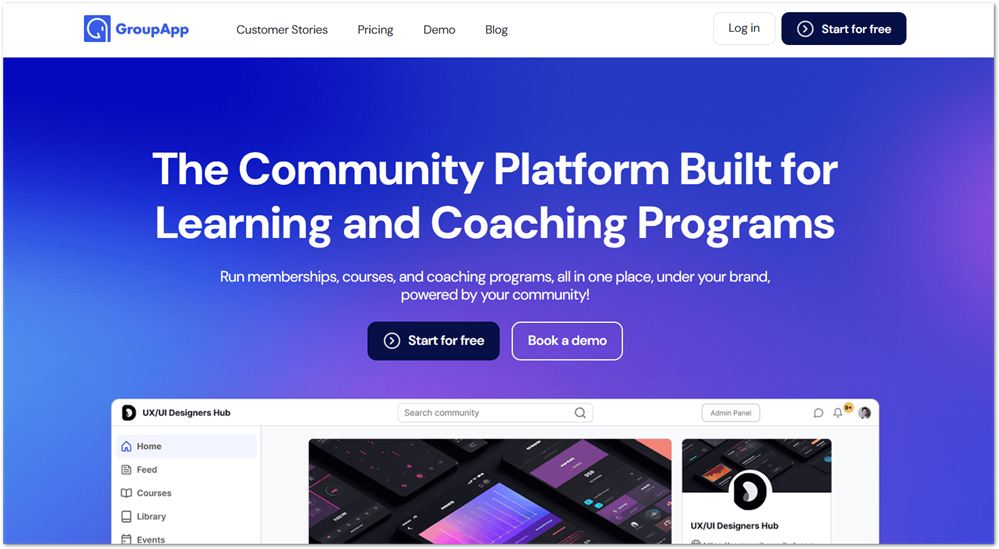 GroupApp website