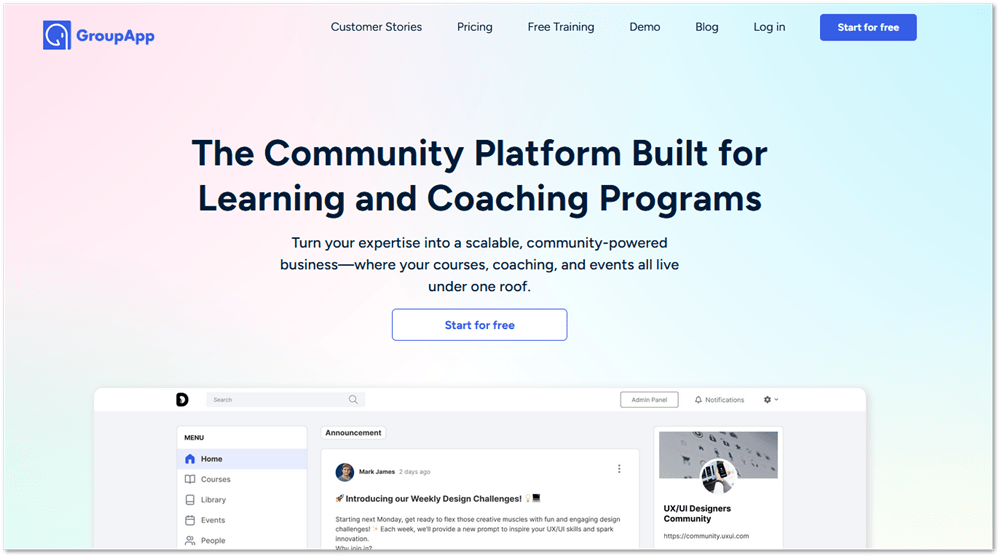 GroupApp website
