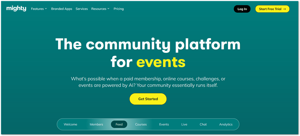 Mighty Networks website
