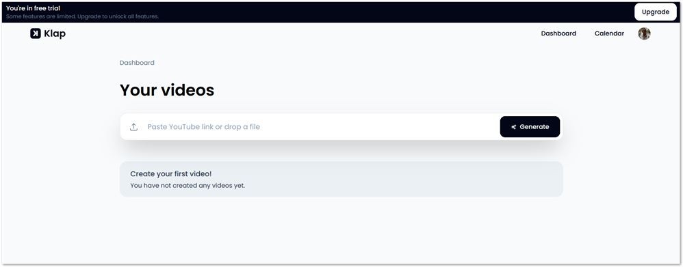 Klap dashboard