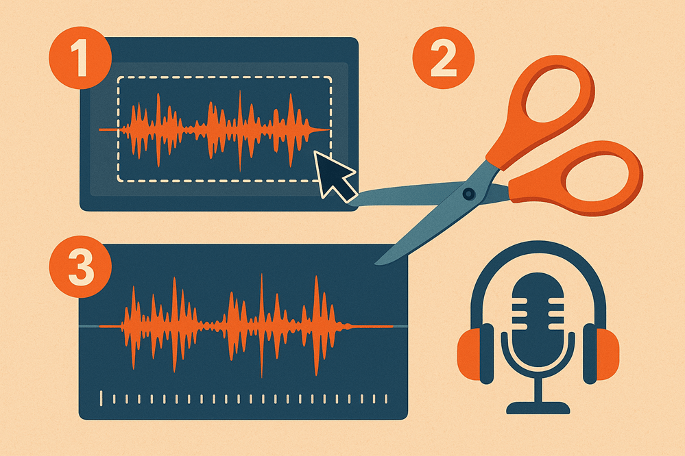 Clipping a Podcast illustration