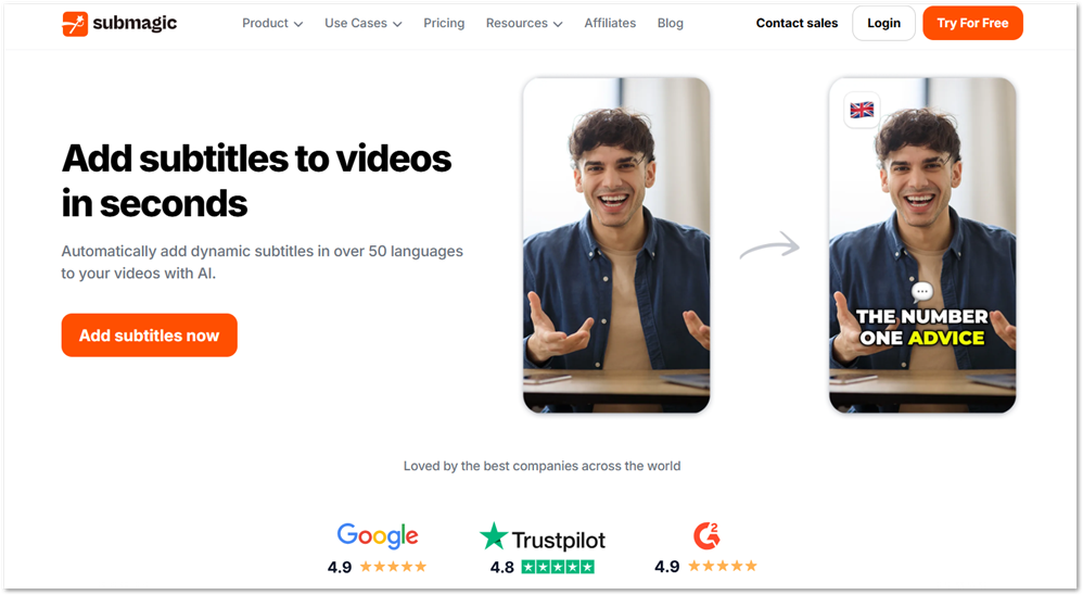Submagic ai captions and subtitles