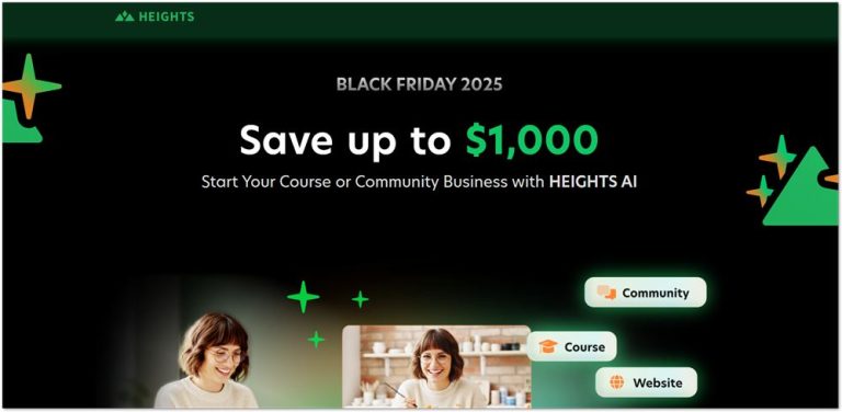Heights Platform Black Friday 2025 Deal page