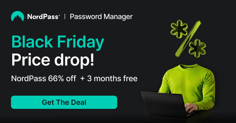 NordPass Black Friday 2025 Deal banner