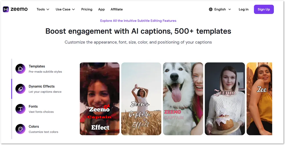 Zeemo ai caption tool